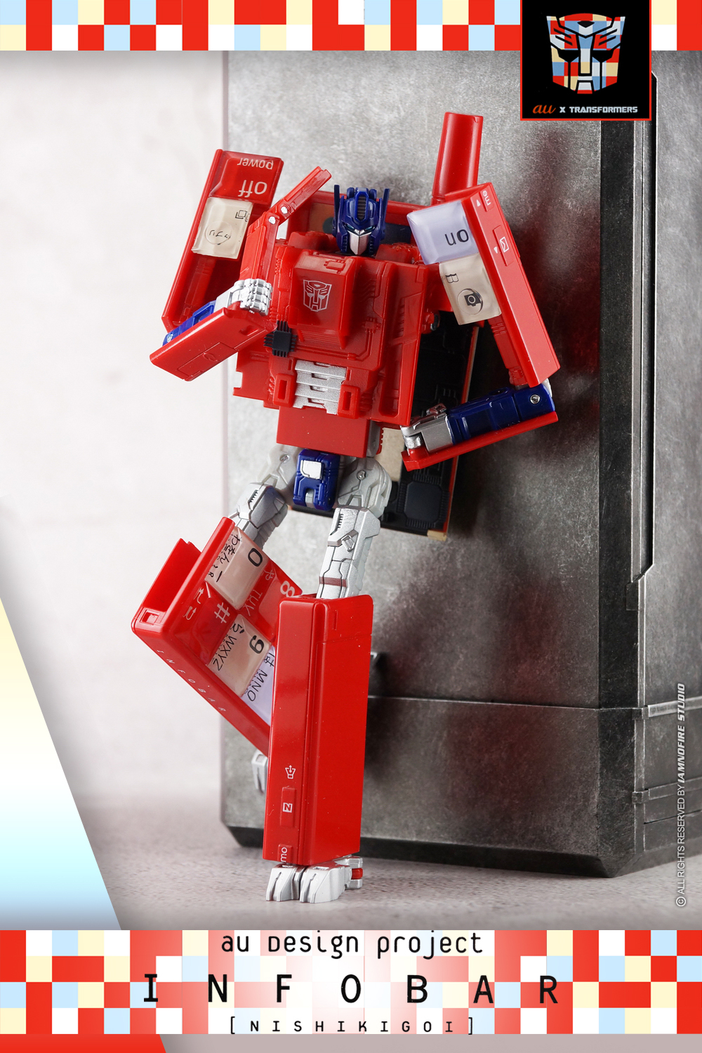 Au x Transformers Infobar Optimus Prime Toy Photography by